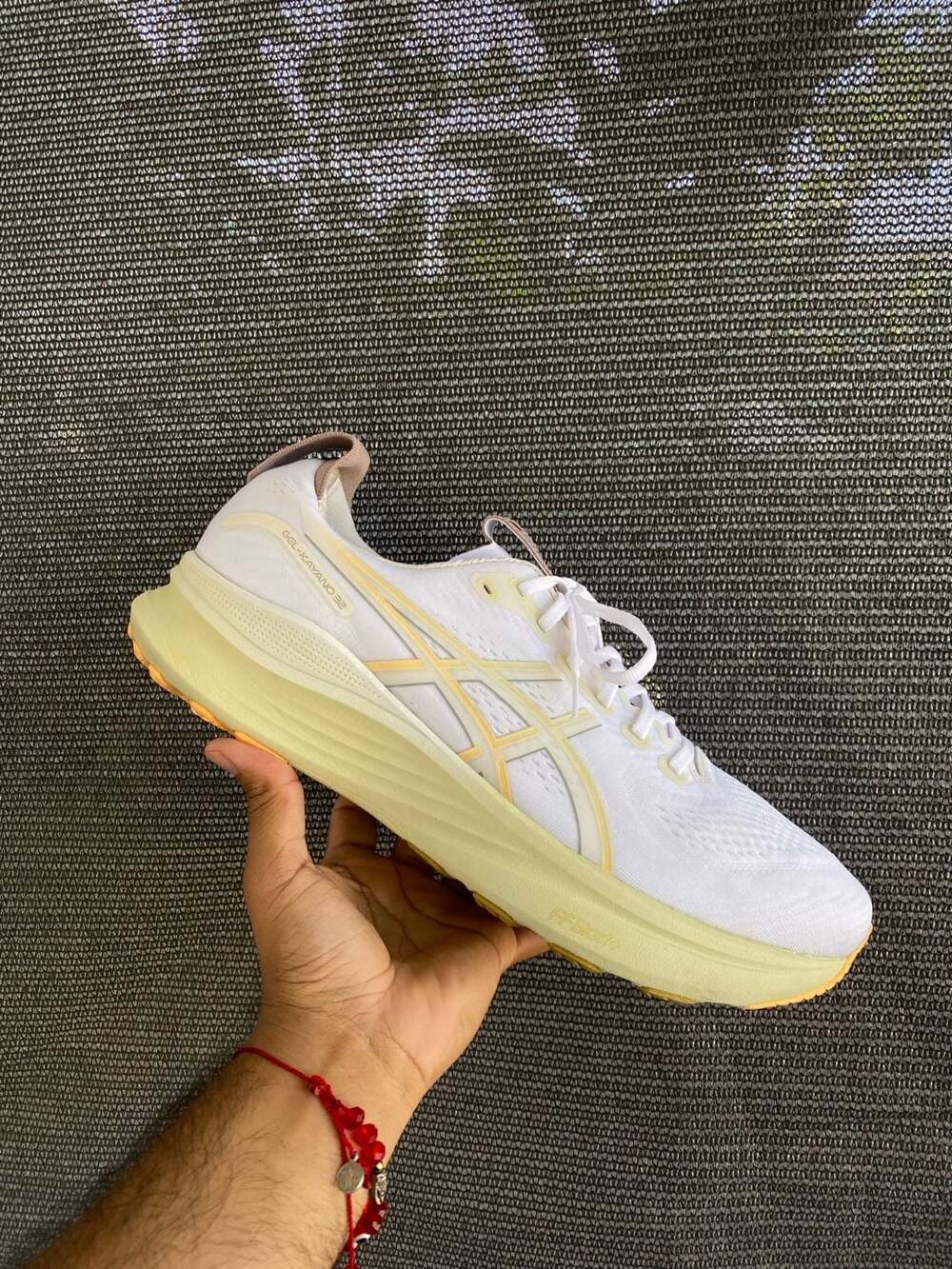 ASICS Gel-Kayano 32 White Orange Glow Running Shoes